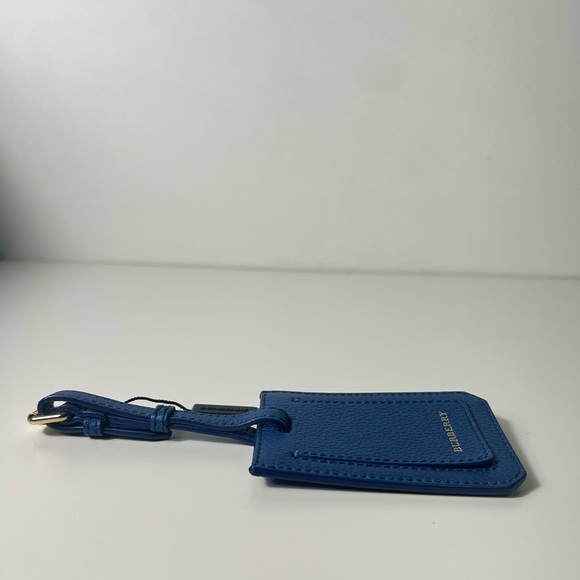Burberry Bright Navy Leather Luggage Bag Travel Suitcase Tag Keychain - Picture 7 of 9